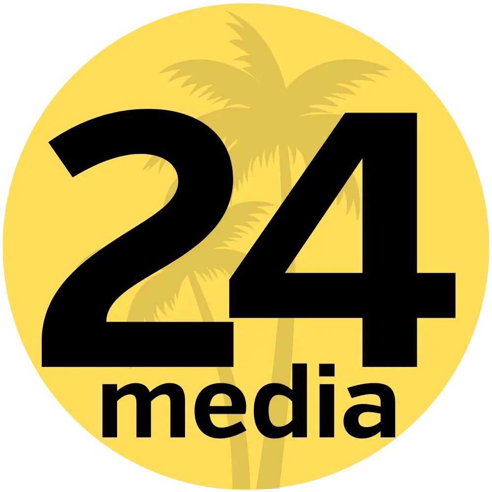 The 24 Media Agency - Footer Badge & Logo Icon, Click to Call 24 Media